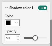 Shadow color 1 settings