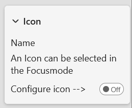 Icon settings
