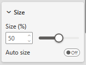 Icon size settings