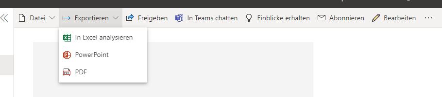 Exporting a Power BI report to PDF
