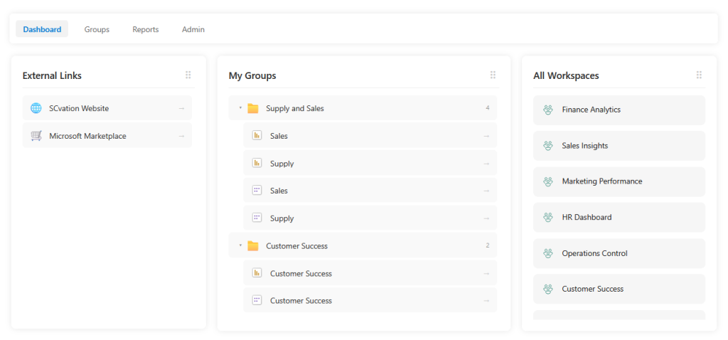 Landing Page visual overview