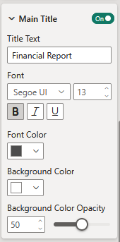 Totals settings